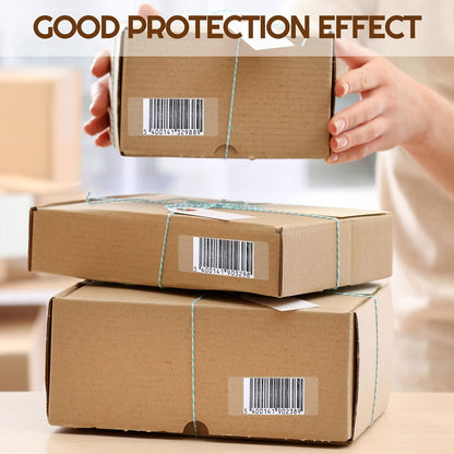 Zonon 2500 Pcs Clear Labels Label Protector Clear Stickers Wafer Seals Waterproof Labels for Protecting Barcodes, Numbers and Stickers (3.15 x 1.18 Inch,Rectangle)