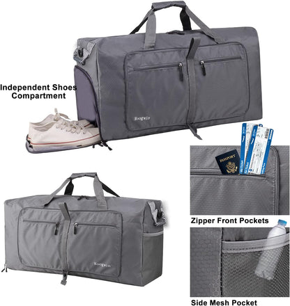 Woogwin Travel Duffel Bag Large Foldable Waterproof Overnight Bag for Beach Swim Bags Pool Sports Gym