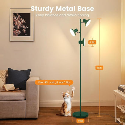 SIBRILLE 36W LED Tree Floor Lamp, Modern Dimmable Standing Lamp