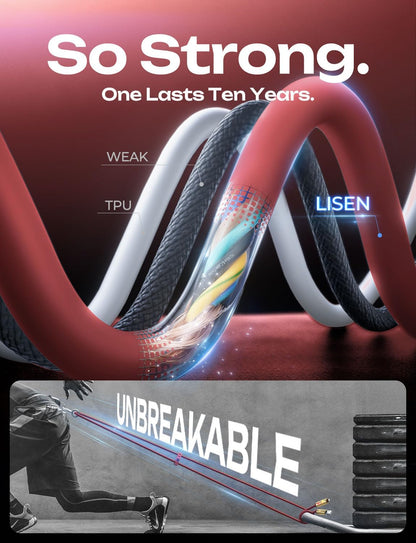 LISEN 240W Chubby USB C to USB C, 4 in 1 Charging Cable (6.6FT) with Light, USB A/C to C/L Multi Charging Cable for iPhone 16 15 14 Pro Max/MacBook/iPad Pro/SamSungS24,Red