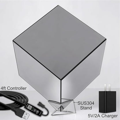 Heepulor Infinity Hyper Cube LED Table Lamp, Color-Changing Music-Sync