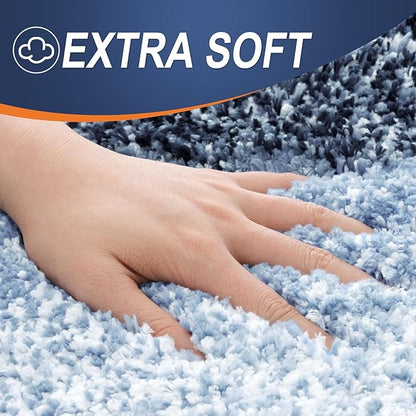 OLANLY Bathroom Runner Rugs 59x20, Extra Soft Absorbent Microfiber Bath Rugs, Rubber Backing, Quick Dry, Washable Bath Mats for Bathroom Floor, Tub and Shower, Home Decor Accessories, Navy Blue