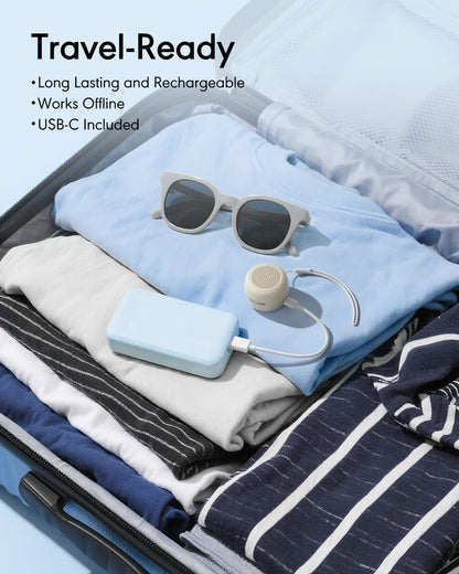 FLOWTUNE Sound Machine Flowtune White Noise Machine for Baby Adults, Mini Portable Sound Machine for Travel, 6H Timer, 18 Soothing Sleep Sounds Gift (Putty)