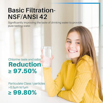 ICEPURE PRO UKF8001 NSF401&473&53&42 Certified Replacement Everydrop EDR4RXD1, Filter 4, Maytag UKF8001AXX UKF8001P, Whirlpool 4396395 WF-UKF8001 FMM-2 MPF15090 SGF-M9 Refrigerator Water Filter 4PACK