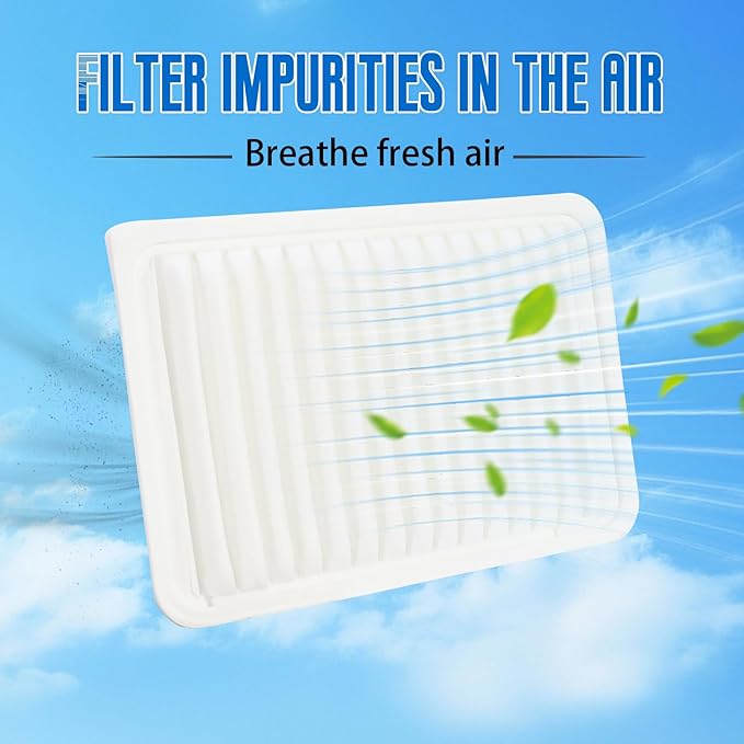 Engine Air Filter Compatible with Toyota Corolla 2009-2019, Matrix 2009-2014, Yaris 2006-2020, Pontiac Vibe 2009-2010, Scion iM 2016, and xD 2008-2014