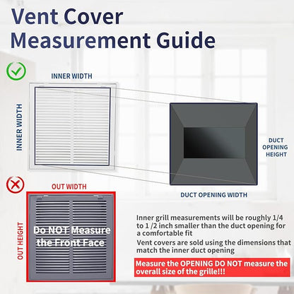 16"W x 14"H [Duct Opening Size] Steel Return Air Filter Grille - Removable Face/Door for 1 inch Filters -HVAC Vent Cover Grill - White [Outer Dimensions: 18 5/8"W X 16 5/8"H]