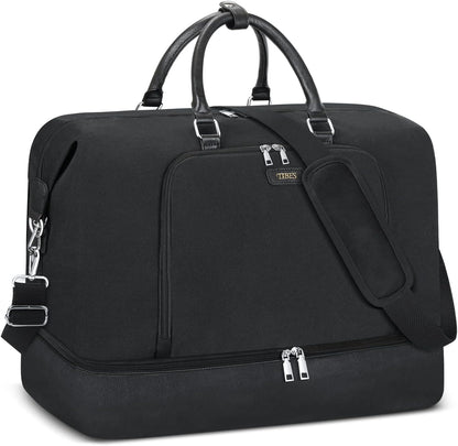 Travel Weekender Bag for Women, Overnight Bag with Shoe Compartment Oversized Travel Duffel Bag Carry On Tote 21"