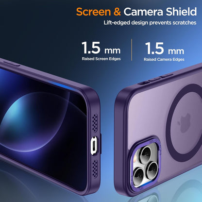 for iPhone 13 Pro Case with Kickstand, [Invisible Stand] Compatible with MagSafe, Anti-Slip Shockproof Military-Grade Protection, Magnetic Phone Case for iPhone 13Pro Cover (Purple)