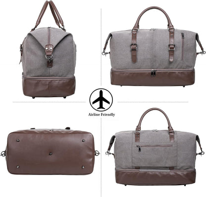 Weekender Overnight Bag Carry On Bag Travel Bag with Shoe Pouch
