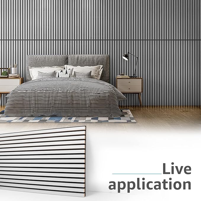 Art3d 4 Wood Slat Acoustic Panels