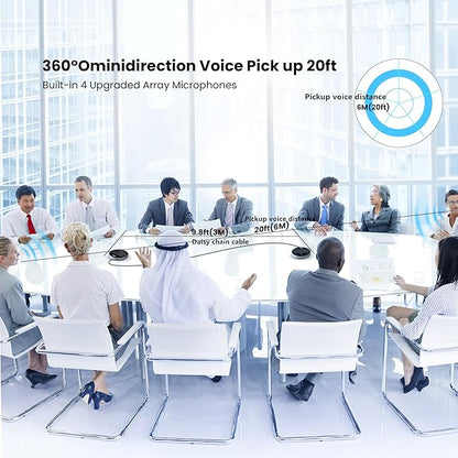 TONGVEO 2-in-1 Conference Speaker and Microphone, Daisy Chain Wireless