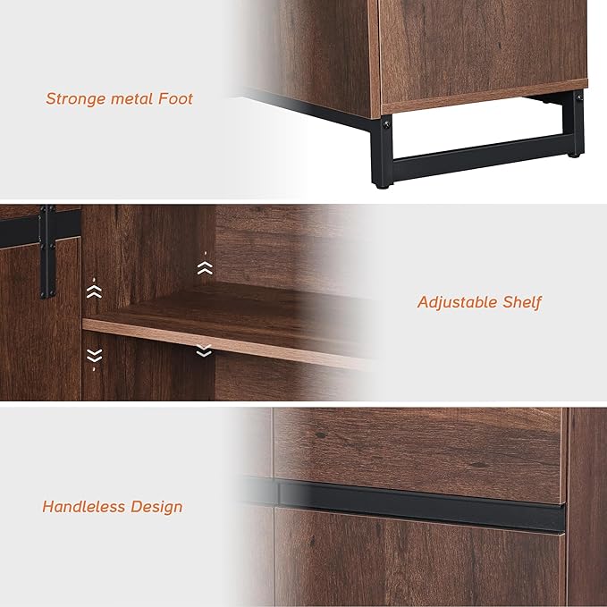 Wampat Modern TV Stand for up to 70 inch TVs, 2 in 1 Entertainment Center