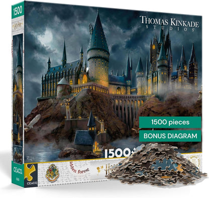 Ceaco Thomas Kinkade Harry Potter Hogwarts Castle 1500 Piece Jigsaw Puzzle