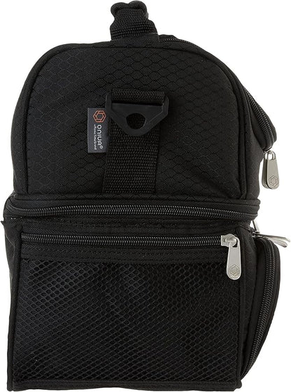 PICNIC TIME Star Wars Darth Vader Pranzo Insulated Lunch Box, Soft Sided Cooler Bag with Utensil Set, Dual Compartment Lunch Tote, (Black)