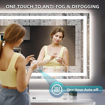 YEELAIT 60x40 Inch LED Bathroom Mirror