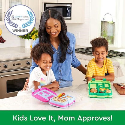 Bentgo Kids Prints Leak-Proof, 5-Compartment Bento-Style Kids Lunch Box - Ideal Portion Sizes for Ages 3-7, Durable, Drop-Proof, Dishwasher Safe, & PFAS & BPA-Free Materials (Safari)