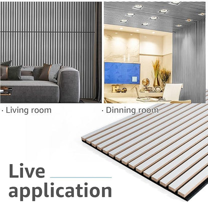 Art3d 4 Wood Slat Acoustic Panels