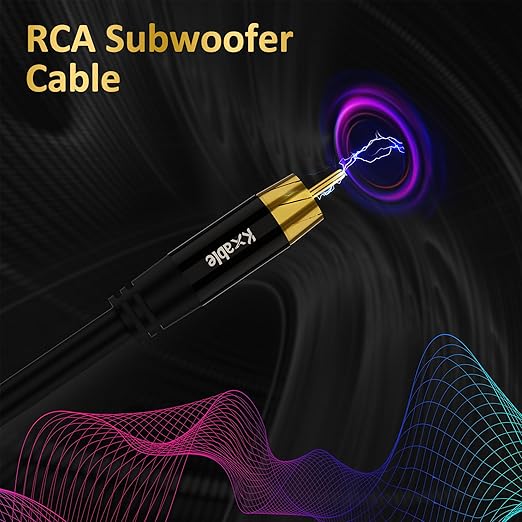 Subwoofer Cable RCA to RCA Audio Cable 75FT, Digital Coaxial Audio Cable