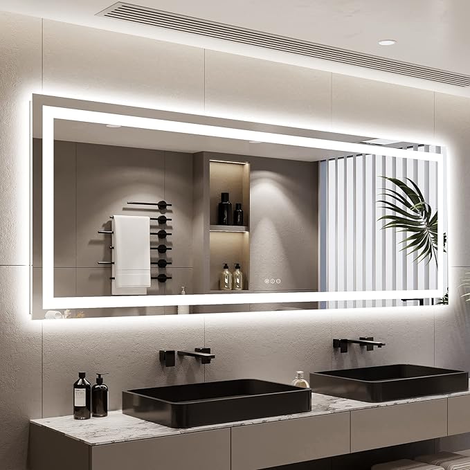 YEELAIT 96x36 Inch LED Bathroom Mirror