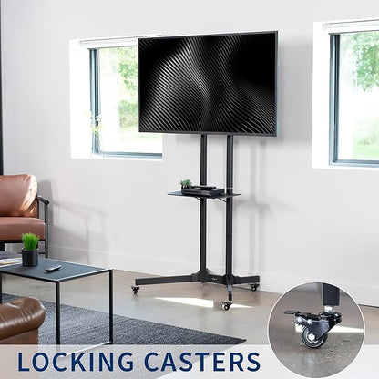 VIVO Mobile TV Cart for 32 to 83 inch Screens up to 110 lbs, LCD LED OLED 4K