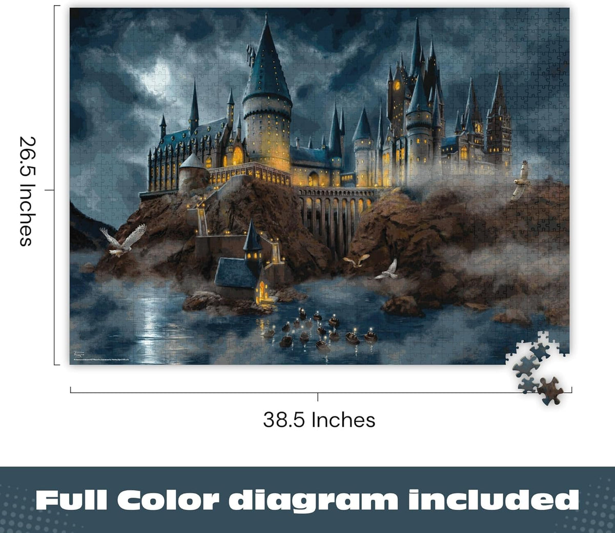 Ceaco Thomas Kinkade Harry Potter Hogwarts Castle 1500 Piece Jigsaw Puzzle