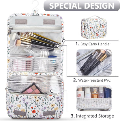 8 Set Packing Cubes for Travel, Gifts for Women Mom,Anti-Tearing Suitcase Organizer for Luggage with Shoe & Hanging Toiletry Bag,OlarHike Vacation Essentials & Accessories for Cruise Ship,Flower