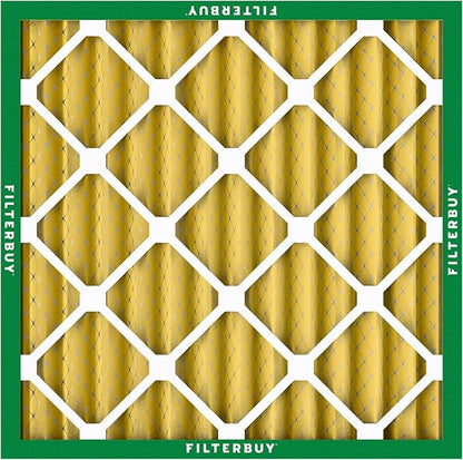 Filterbuy 12x12x2 Air Filter MERV 11 Superior Pet & Allergy Defense (5-Pack), Electrostatic Pleated HVAC AC Furnace Filters Replacement, Made in USA (Actual Size: 11.50 x 11.50 x 1.75)