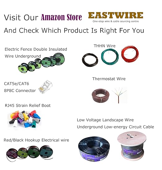eastwire 18/5 50ft Thermostat Wire 18/5 18 Gauge 5 Conductors ETL 18-5 50 Feet
