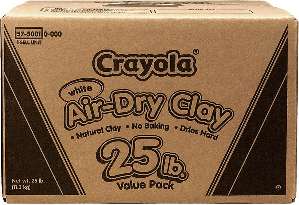 crayola-air-dry-clay-white-25lbs-bulk-modeling-clay-for-kids-no-bake