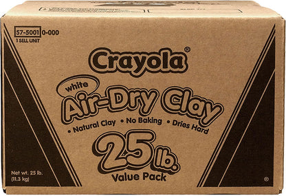 crayola-air-dry-clay-white-25lbs-bulk-modeling-clay-for-kids-no-bake