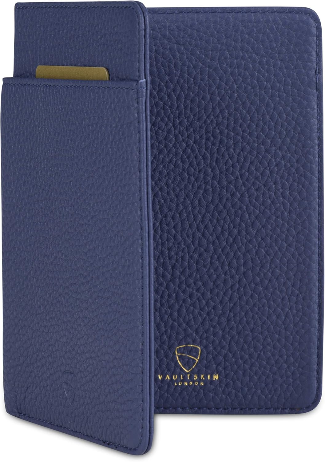 Vaultskin Leather Passport Holder, Slim RFID Blocking Travel Wallet for Men and Women, Fits Passport, Credit Cards, ID, Cash, Passport Cover Ideal Travel Accessories with Gift Box (Kensington)