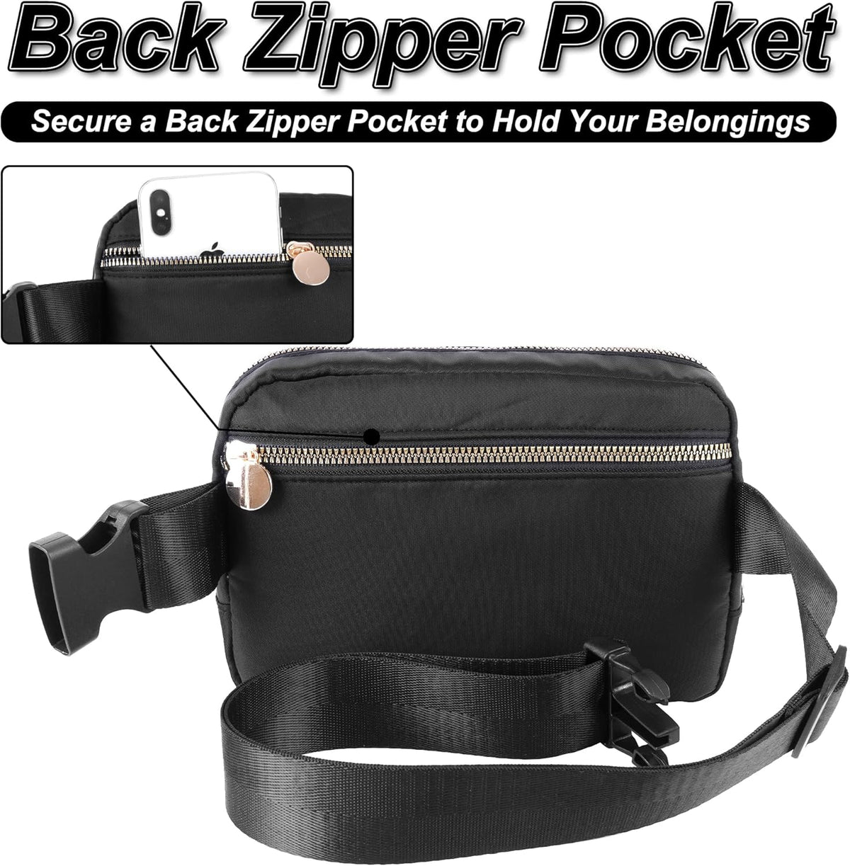 Birthday Gifts for 6 7 8 9 10 11 12 13 14 15 16 Year Old Girls,Belt Bag Fanny Pack Crossbody Bags Purse for Kids,Cute Teen Trendy Stuff Travel Essentials | Black,Black A