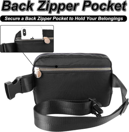 Birthday Gifts for 6 7 8 9 10 11 12 13 14 15 16 Year Old Girls,Belt Bag Fanny Pack Crossbody Bags Purse for Kids,Cute Teen Trendy Stuff Travel Essentials | Black,Black A