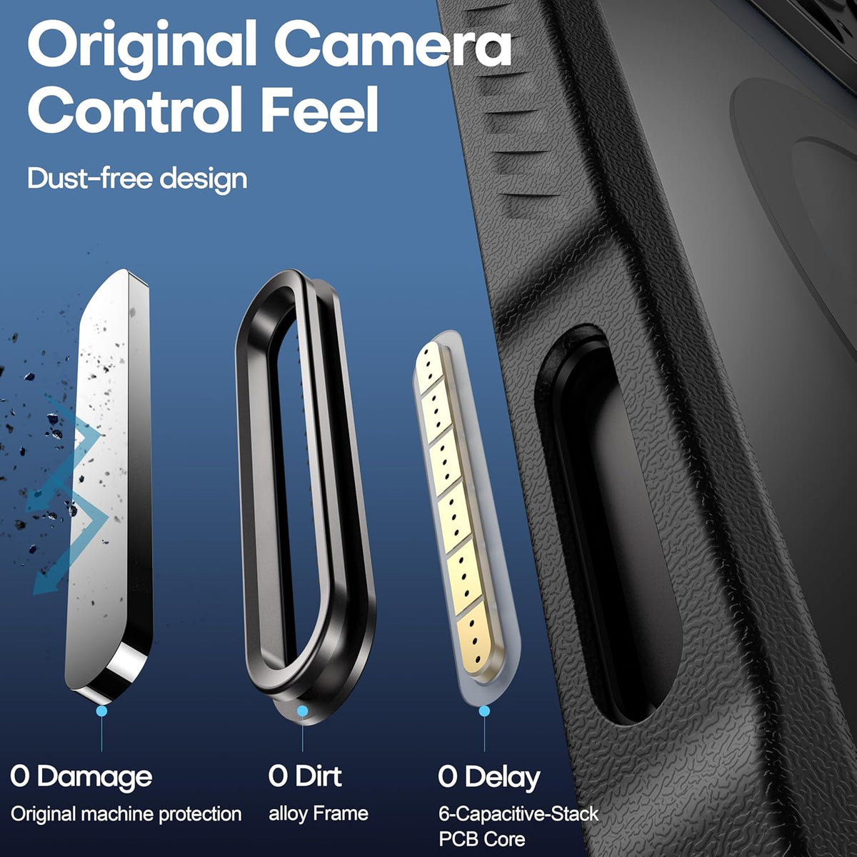 CellEver Strong Magnetic for iPhone 16 Pro Max Case with Camera Control Capture Button [Camera Protection] [Military Drop Protection] [Compatible with MagSafe] Slim Translucent Matte Cover, Black