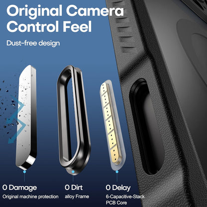 CellEver Strong Magnetic for iPhone 16 Pro Max Case with Camera Control Capture Button [Camera Protection] [Military Drop Protection] [Compatible with MagSafe] Slim Translucent Matte Cover, Black