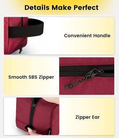 Vorspack Travel Toiletry Bag for Men - Hanging Toiletries Bag Water Resistant Travel Bag for Toiletries Accessories