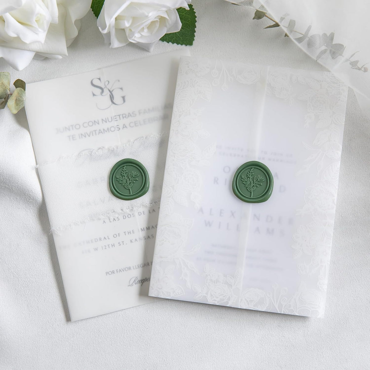 60 Pcs Olive Green Wax Seal Stickers, Wedding Invitation Accessories Envelope Stickers - Peferct for Wedding Accessories, Gift Box Craft Wrapping, Christmas Cards Envelope Seals