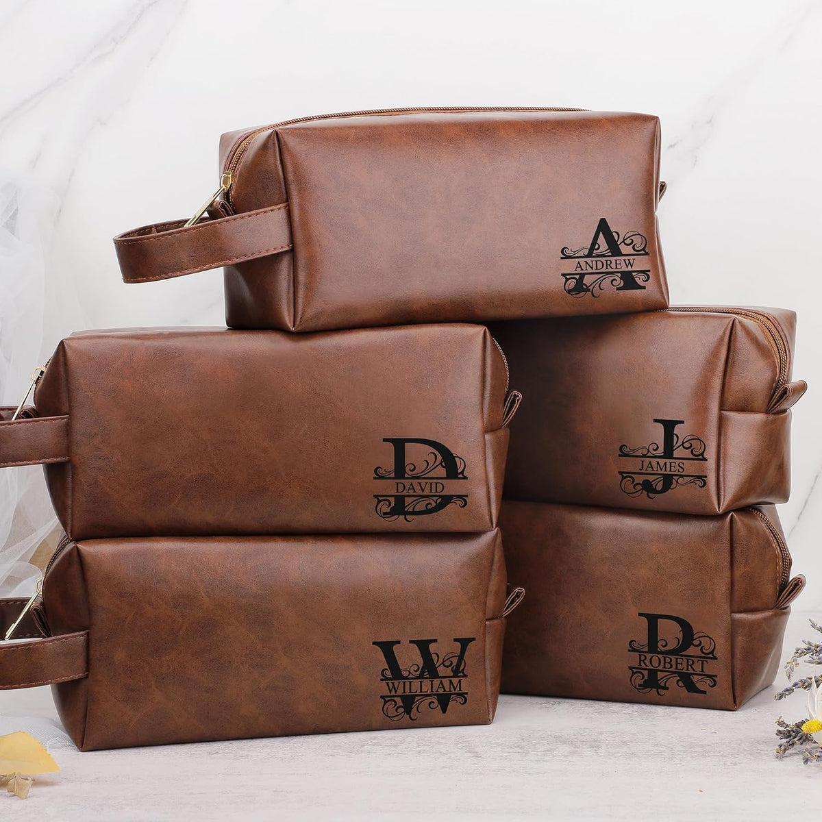 Aaron Mens Gifts for Birthday Anniversary, Husband Dad Grandpa Gifts, Christmas Valentines Fathers Day Ideas Gifts for Husband Dad Brother Grandpa from Wife Daughter Toiletry Bag for Men