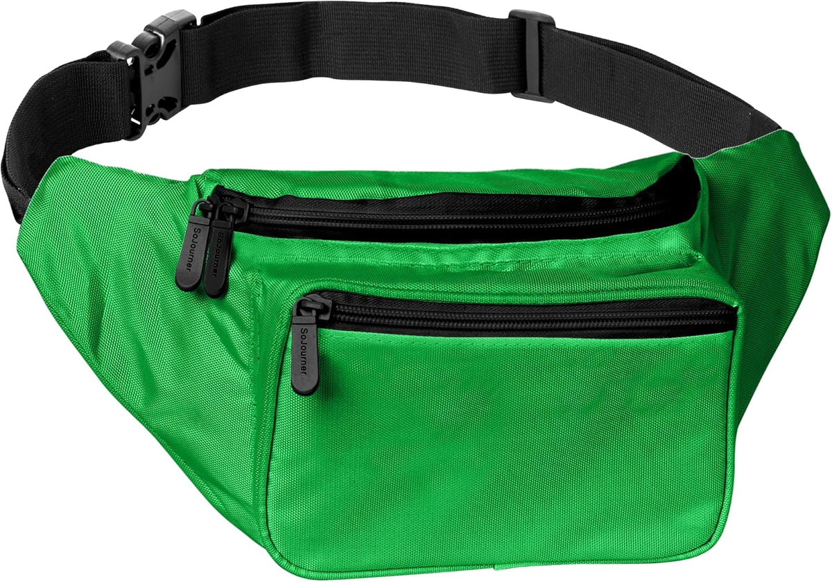 Green Fanny Pack Belt Bag I Mens Fanny Packs for Women Fashionable - Crossbody Bag Bum bag Waist Bag Waist Pack - Hands Free for Hiking, Running, Travel, Waterproof and more