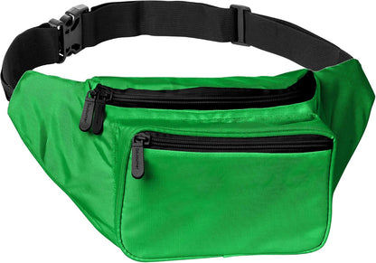Green Fanny Pack Belt Bag I Mens Fanny Packs for Women Fashionable - Crossbody Bag Bum bag Waist Bag Waist Pack - Hands Free for Hiking, Running, Travel, Waterproof and more