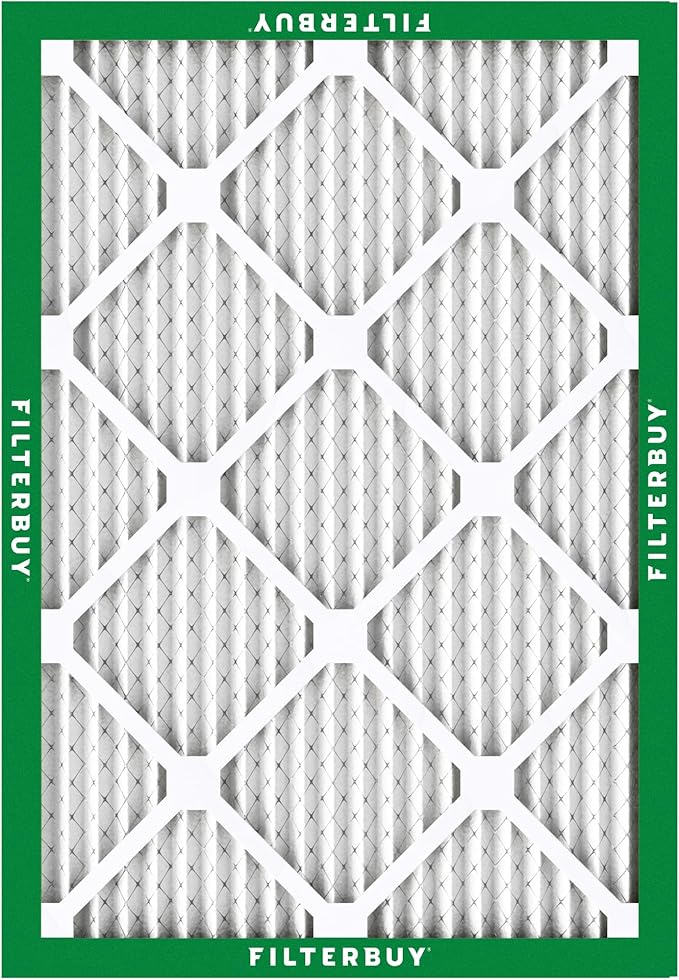 Filterbuy 14x20x1 Air Filter MERV 8 Essential Dust & Allergy Defense (5-Pack), Electrostatic Pleated HVAC AC Furnace Filters Replacement, Made in USA (Actual Size: 13.50 x 19.50 x 0.75)