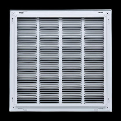 HVAC Premium 10 x 6 Duct Opening Steel Return Air Filter Grille, for 1-inch Filter, Removable Door, Flat Stamped HVAC Vent Cover Grille, Outer Dimensions 12.5 x 8.5