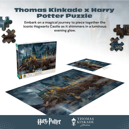 Ceaco Thomas Kinkade Harry Potter Hogwarts Castle 1500 Piece Jigsaw Puzzle