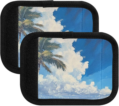 Blue Coastline 4 Pack Luggage Handle Wraps Covers for Suitcase Identifiers Bag Tags Travel Accessories