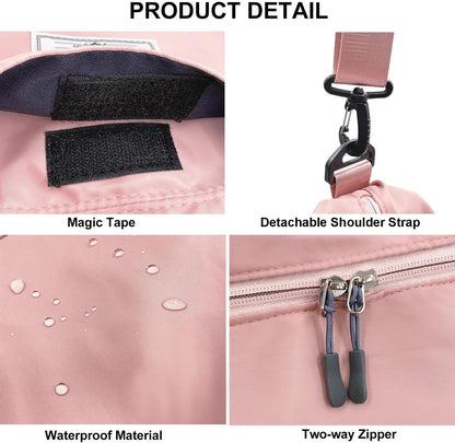 Travel Duffle Bag, Waterproof Sport Tote Gym Bag for Women Men, Overnight Weekender Carry On Bag with Wet Pocket