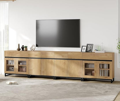 WAMPAT Modern TV Stand for TVs up to 120 inch, 4 in 1 TV Console