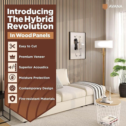 Avana Acoustic Wood Wall Panels – 94.4 x 12.6 Inch White Oak Acoustic Panels 4