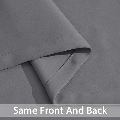 Yakamok Blackout Curtains for Bedroom - Grommet Thermal Insulated Room Darkening Curtains for Living Room,1 Panel (38 x 84Inch, Grey)