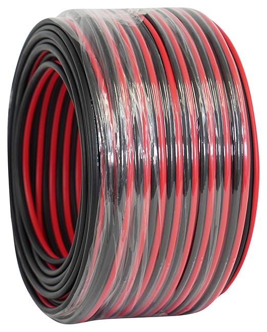 Rockville RED 14G100 14 Gauge 100 Ft Speaker Wire, 100% OFC Copper, Flexible
