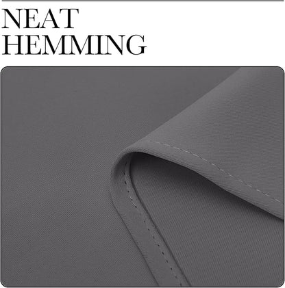 NICETOWN Grey Blackout Curtain Panels for Bedroom, 2 Panels, W34 x L36-inch, Thermal Insulated Grommet Top Blackout Draperies and Drapes for Basement